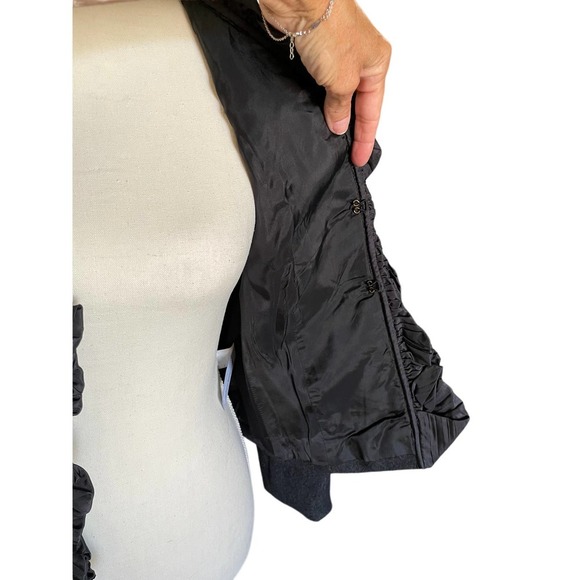 NWT $248 J CREW BLACK WOOL & SILK RUFFLE BLAZER SZ 0 - Picture 8 of 9